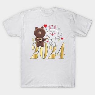 Cony Bunny Happy New Year 2024 T-Shirt